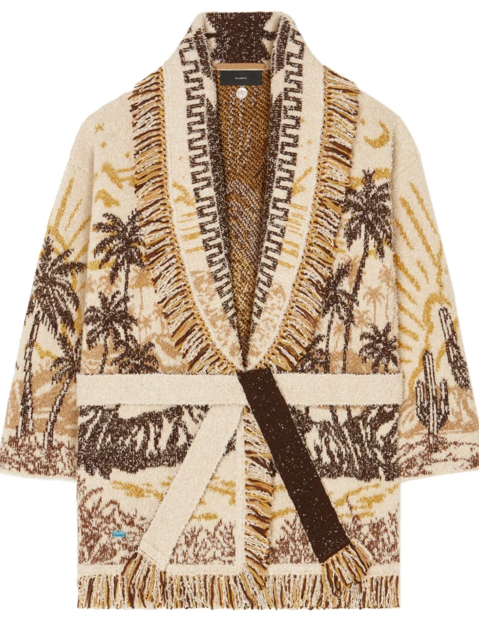 fringed-edge cardigan Alanui patterned-jacquard Women 0429